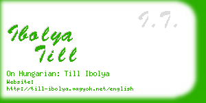 ibolya till business card